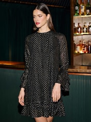 Yumi Foil Print Tunic With Flared Sleeves - 5суретінің 2 суреті