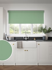 Eucalyptus Green Echo Made to Measure Blackout Roller Blind - Image 1 of 6