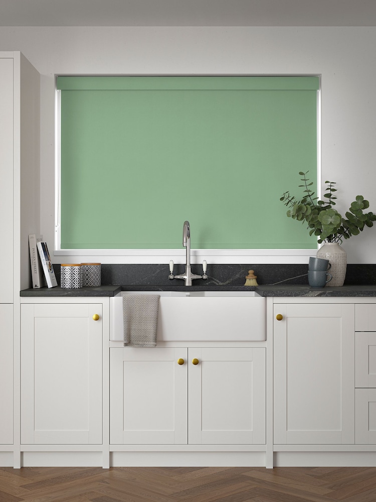 Eucalyptus Green Echo Made to Measure Blackout Roller Blind - Image 2 of 6