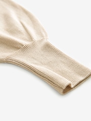 Champagne Gold Premium Lyocell Deep V-Neck Jumper - Image 6 of 8