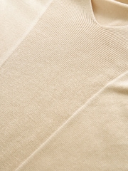 Champagne Gold Premium Lyocell Deep V-Neck Jumper - Image 7 of 8