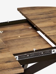 Dark Bronx Oak Effect Round 4 to 6 Seater Extending Dining Table - Image 3 of 6
