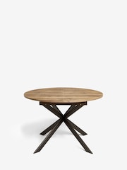 Dark Bronx Oak Effect Round 4 to 6 Seater Extending Dining Table - Image 6 of 6