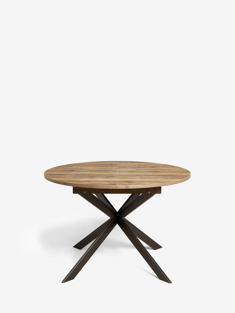 Dark Bronx Oak Effect Round 4 to 6 Seater Extending Dining Table - Image 6 of 6