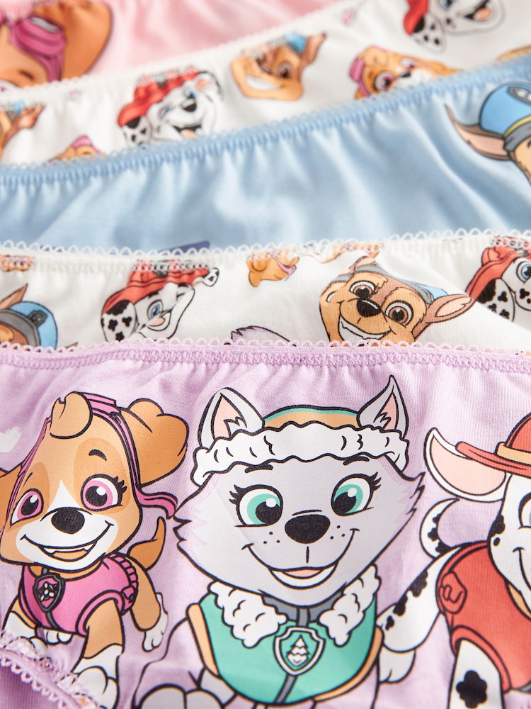 Blue/Pink 100% Cotton Paw Patrol Briefs 5 Pack (2-8yrs) - Image 8 of 8