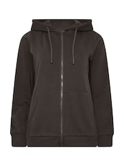 Braun - M&Co Essential Hoodie mit durchgehendem Reißverschluss - Bild 5 von 6