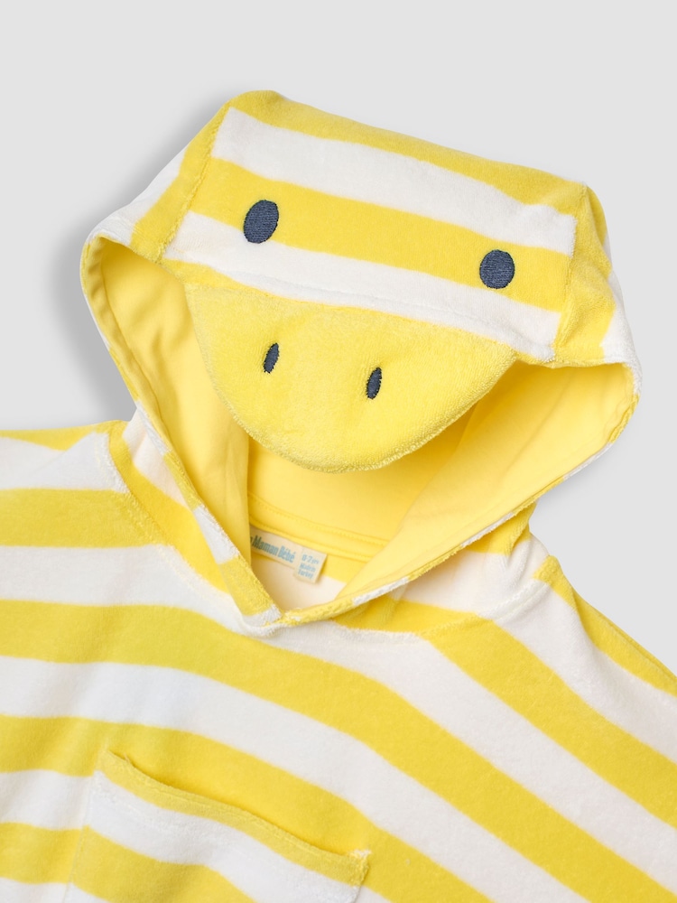 JoJo Maman Bébé Yellow Duck Towelling Hooded Robe - Image 3 of 3