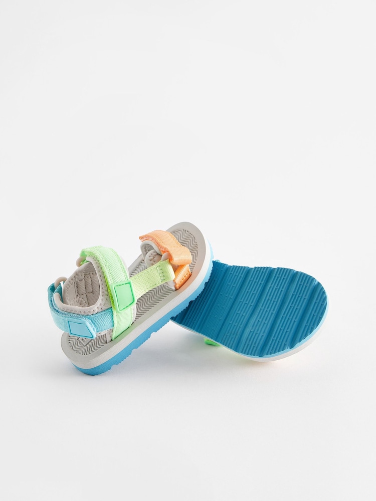 Fluro Green Standard Fit (F) Touch Fastening Adjustable Strap Tape Trekker Sandals - Image 5 of 5 Fluro Green Standard Fit (F) Touch Fastening Adjustable Strap Tape Trekker Sandals - Image 5 of 5