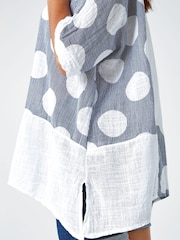 Roman White 100% Cotton Spot Print Oversized T-Shirt - Image 5 of 5