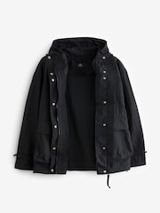Black Packable Rain Hooded Shower Resistant Jacket - Image 7 of 10