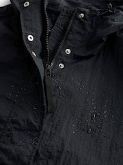 Black Packable Rain Hooded Shower Resistant Jacket - Image 8 of 10