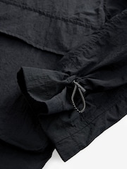 Black Packable Rain Hooded Shower Resistant Jacket - Image 9 of 10