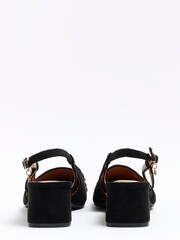River Island Black Block Chain Slingback Court Shoes - Image 3 of 4
