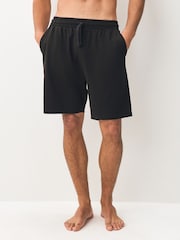 Dark Grey/Black Lightweight 100% Cotton Joggers Shorts 2 Pack - Image 2 of 10