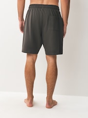 Dark Grey/Black Lightweight 100% Cotton Joggers Shorts 2 Pack - Image 4 of 10
