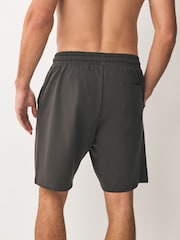 Dark Grey/Black Lightweight 100% Cotton Joggers Shorts 2 Pack - Image 5 of 10