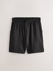 Dark Grey/Black Lightweight 100% Cotton Joggers Shorts 2 Pack - Image 8 of 10