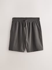Dark Grey/Black Lightweight 100% Cotton Joggers Shorts 2 Pack - Image 9 of 10