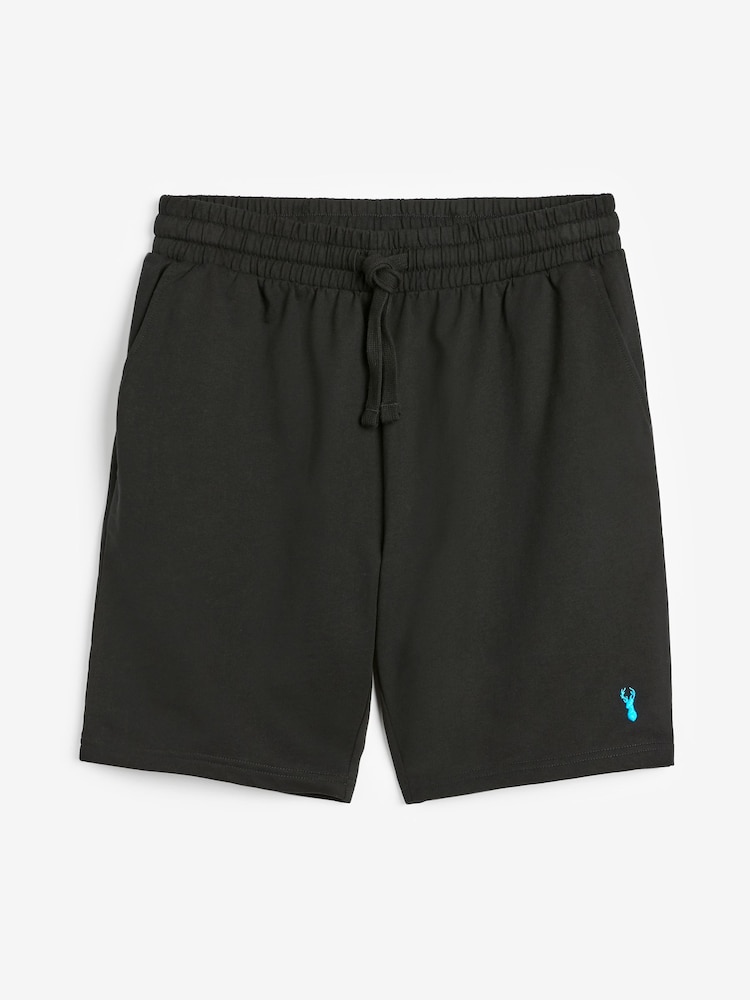 Gris foncé/noir - Short de jogging léger 100% coton 2 Lot - Image 9 of 10