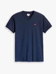 Levi's® Blue 100% Cotton Original Housemark V-Neck T-Shirt - Image 5 of 5