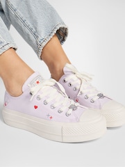 Trampki Converse Ox Lift z haftowanym motywem serca - Image 1 of 12