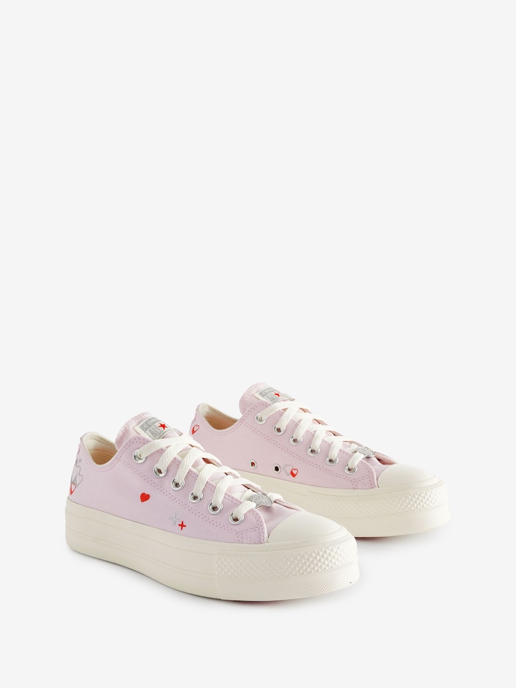 Trampki Converse Ox Lift z haftowanym motywem serca - Image 6 of 12