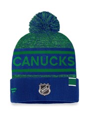 Fanatics Green NHL Vancouver Canucks Authentic Pro Rinked Cuffed Pom Knit Hat Unisex - Image 1 of 3
