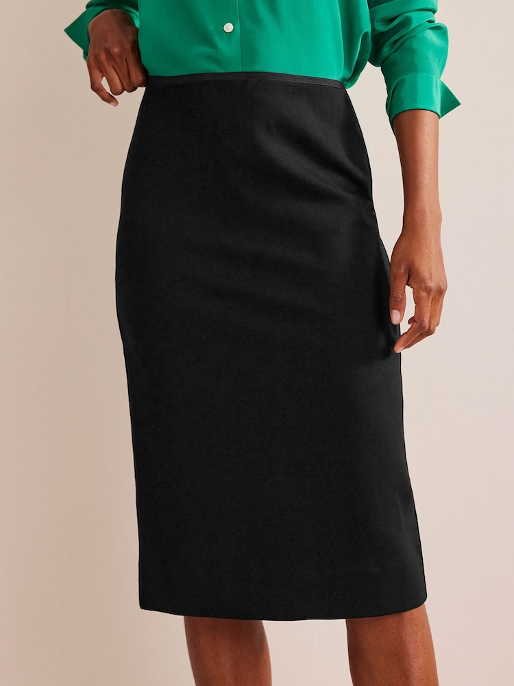 Boden Black Stretch-Jersey Midi Skirt - Image 1 of 5 Boden Black Stretch-Jersey Midi Skirt - Image 1 of 5