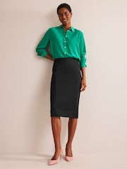 Boden Black Stretch-Jersey Midi Skirt - Image 3 of 5