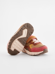 Pink & Brown Elastic Lace Chunky Trainers - Image 3 of 5