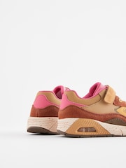 Pink & Brown Elastic Lace Chunky Trainers - Image 5 of 5