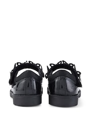 Kickers Black Lachly Infant Girls Butterfly MJ Patent Leather Shoes - Image 5 of 6
