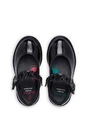 Kickers Black Lachly Infant Girls Butterfly MJ Patent Leather Shoes - Image 6 of 6