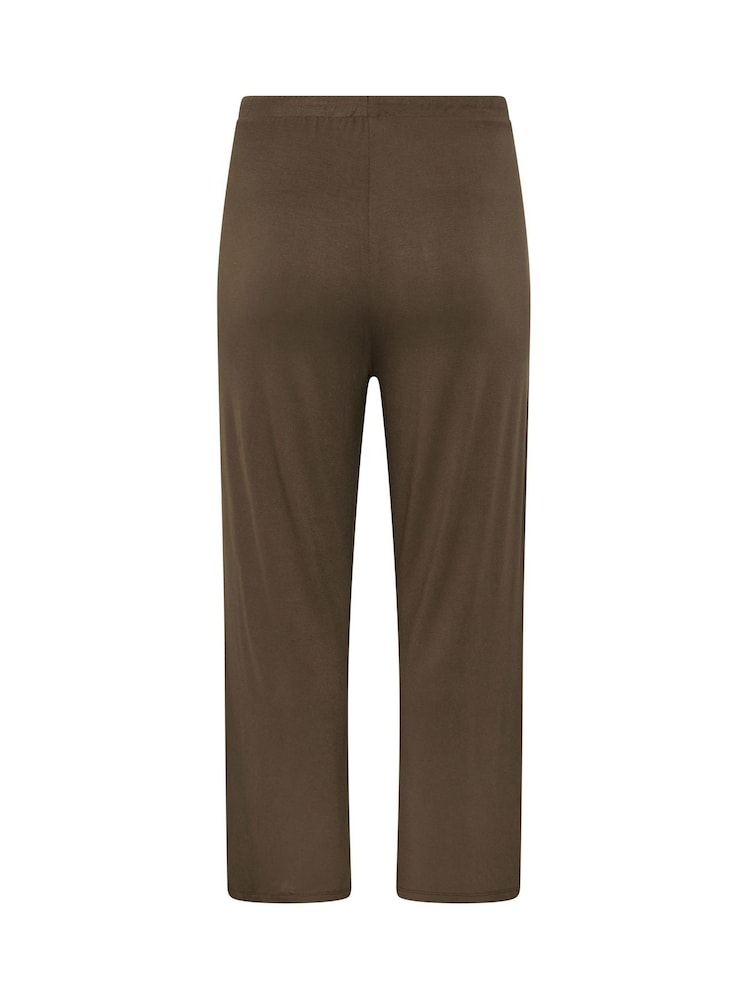 Yours Curve Brown Yoga Trousers - Image 6 of 6