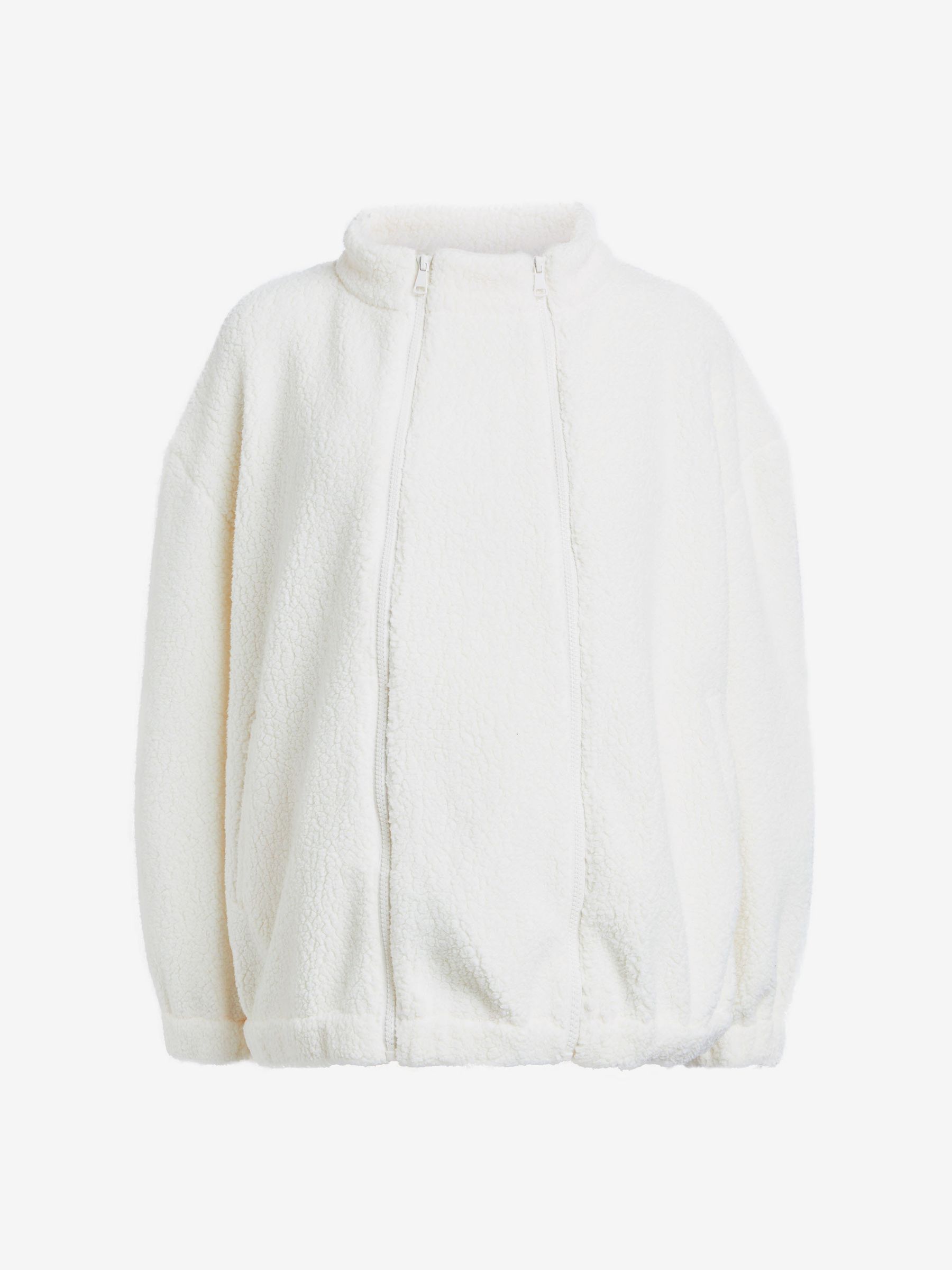 White teddy borg jacket top