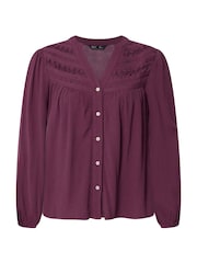 M&Co Petite Crochet Insert Long Sleeve Blouse - Bild 5 von 5