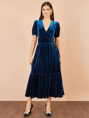 שמלת מידי עשויה קטיפה של Yumi - תמונה 5 מתוך 5