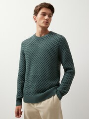 Sage Green Regular Helix Cable Jumper - Image 1 of 7