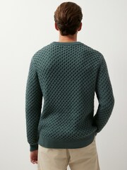 Sage Green Regular Helix Cable Jumper - Image 2 of 7
