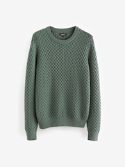 Sage Green Regular Helix Cable Jumper - Image 4 of 7