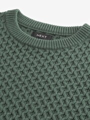 Sage Green Regular Helix Cable Jumper - Image 5 of 7