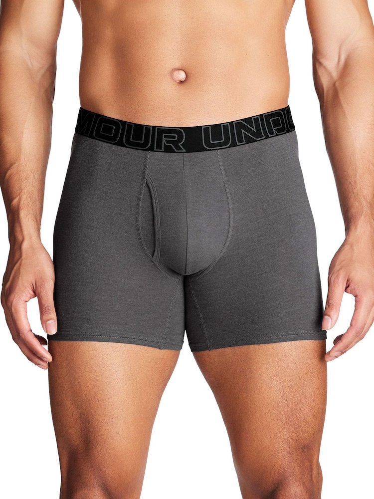 Under Armour Red/Grey 100% Cotton Performance Boxers 3 Pack - Image 2 of 6