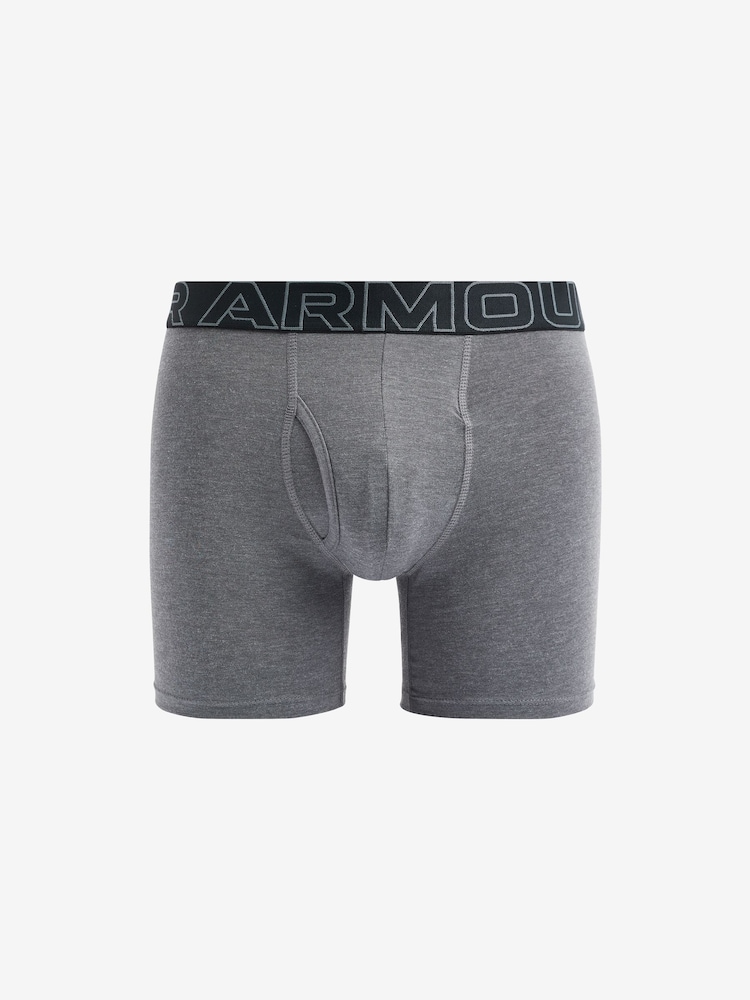 Under Armour Red/Grey 100% Cotton Performance Boxers 3 Pack - Image 4 of 6