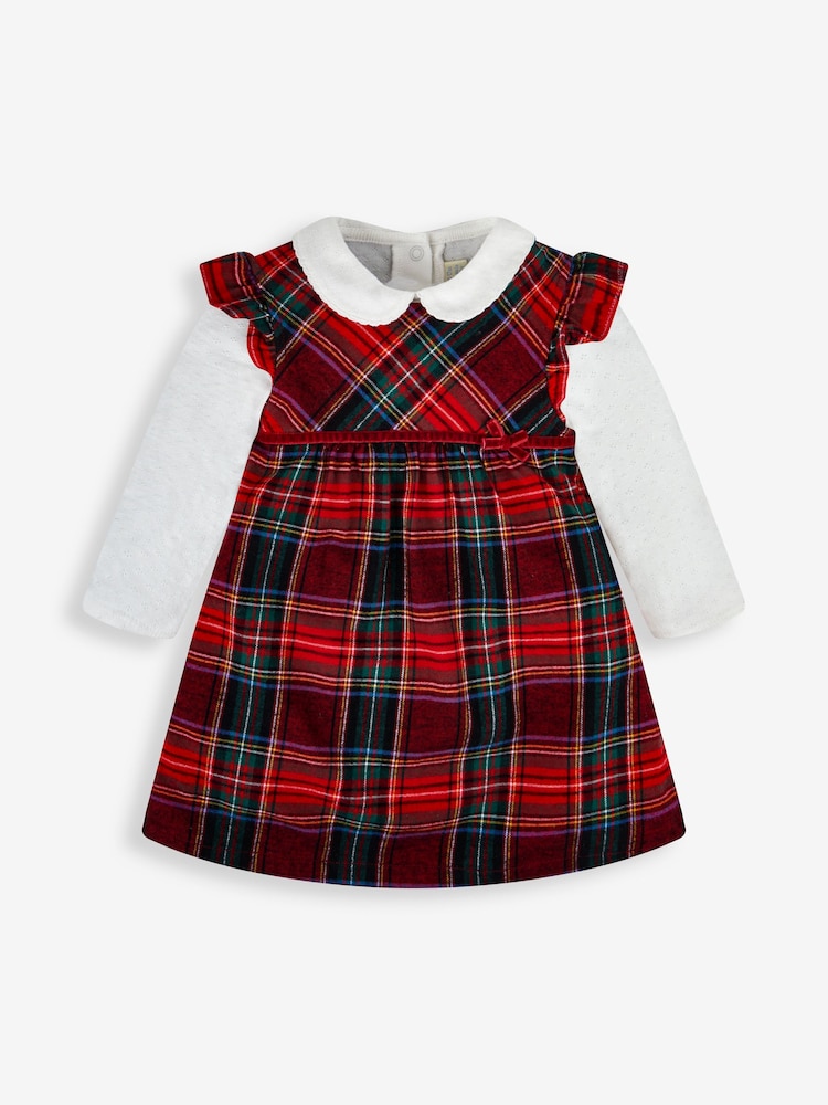 JoJo Maman Bébé Red Tartan Baby Dress & Body Set - Image 1 of 4 JoJo Maman Bébé Red Tartan Baby Dress & Body Set - Image 1 of 4
