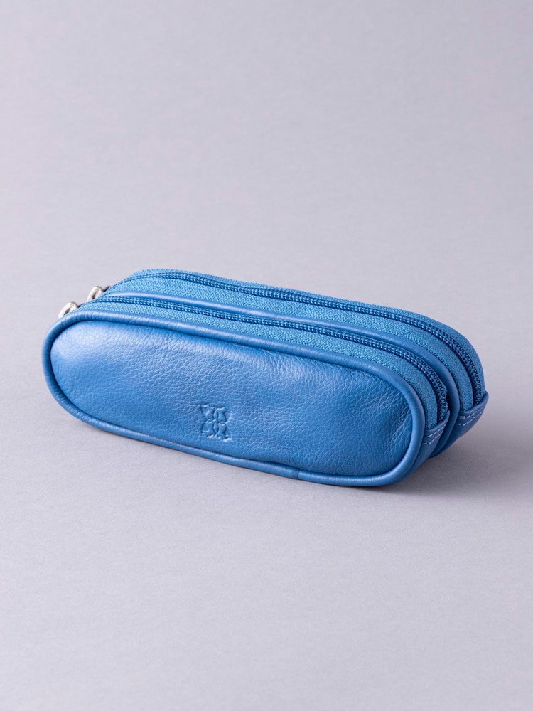 Blau - Lakeland Leder Doppeltes Brillenetui aus Leder - Bild 1 von 4