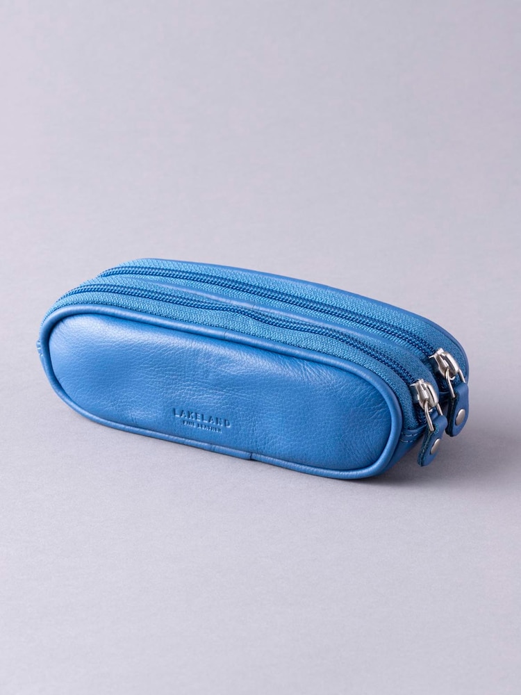 Blau - Lakeland Leder Doppeltes Brillenetui aus Leder - Bild 2 von 4