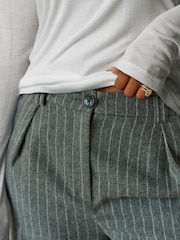Grey Rochelle Humes Striped Wide Leg Trousers - Image 4 of 6