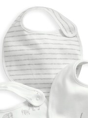Mamas & Papas Elephant 100% Cotton Bibs 3 Packs Set - Image 4 of 4