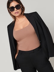 Black Tailored Fuller Bust Single Breasted Blazer - Image 4 of 7