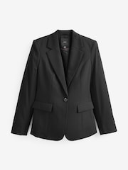 Black Tailored Fuller Bust Single Breasted Blazer - Image 6 of 7
